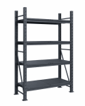 Raft modular calitate premium – H:2127mm x L:1350mm x W:615mm, 200kg/nivel, include 4 polite metalice