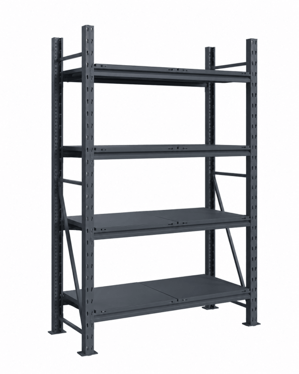 Raft modular calitate premium – H:2127mm x L:1350mm x W:615mm, 200kg/nivel, include 4 polite metalice
