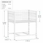 Cos promotional L:120cm x l:60cm x H:87cm, RAL 9016