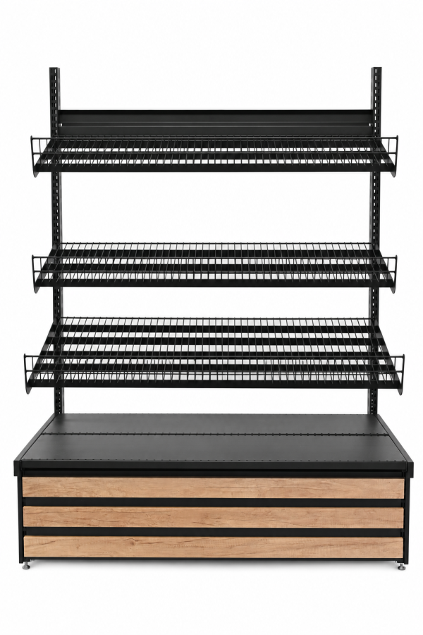 Raft fructe si legume - H:1655mm x L:1250mm x W:915mm, RAL 7016 - Handlekraft Raft fructe si legume - H:1655mm x L:1250mm x W:915mm, RAL 7016
