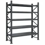 Raft modular calitate premium – H:2127mm x L:1960mm x W:815mm, 300kg/nivel, include 5 polite metalice