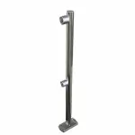 Stalp metalic cromat pentru sistem de ghidare cu 2 conectori
