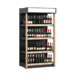 Raft comercial pentru vinuri cu iluminare LED – 1050 × 740 × 1960 mm