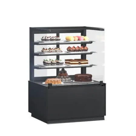 Vitrină frigorifică pentru deserturi – H:1400mm x L:937mm x W:800mm, plug-in