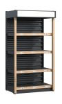 Raft comercial pentru vinuri cu iluminare LED – 1050 × 740 × 1960 mm