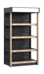 Raft comercial pentru vinuri cu iluminare LED – 1050 × 740 × 1960 mm