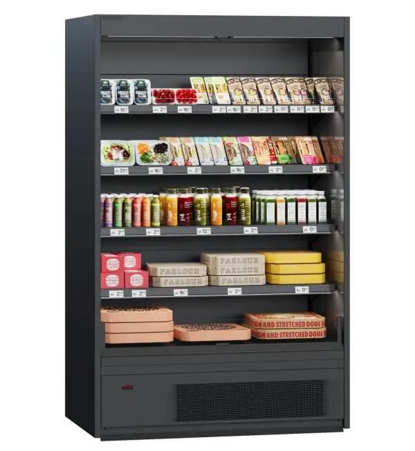 Vitrină frigorifică slim, cu perdea de aer – H:2100mm x L:1562mm x W:770mm, plug-in